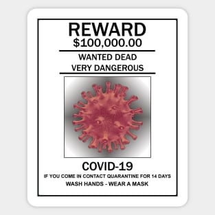 Covid-19 Wanted Poster Sticker